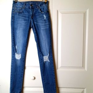 Empyre Tessa Skinny Jeans Distressed Size 1 Stretch Medium Wash
